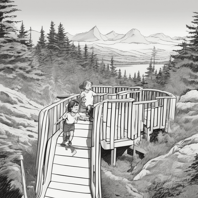 The slide's the only bridge, and it's too tall.